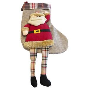 Christmas Stocking Santa Claus 16”x10” NOB